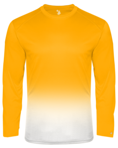 Badger 220400 Yellow-Ombre L/S Youth Tee Yellow