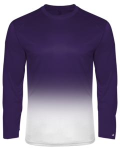 Badger 220400 Purple-Ombre L/S Youth Tee Purple