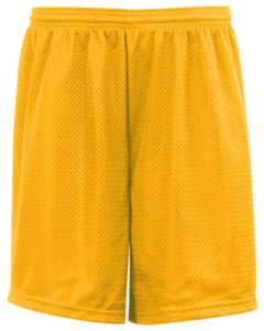 Badger 220700 Yellow-Mesh/Tricot 6 Inch Youth Shorts Yellow
