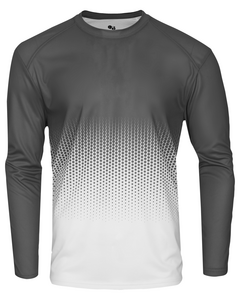Badger 222400 Gray-HEX YOUTH LONG SLEEVE TEE Gray