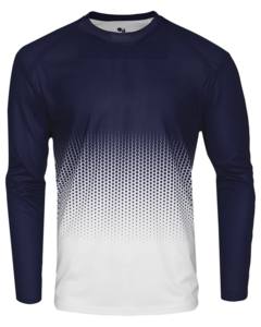Badger 222400 Navy-HEX YOUTH LONG SLEEVE TEE Navy