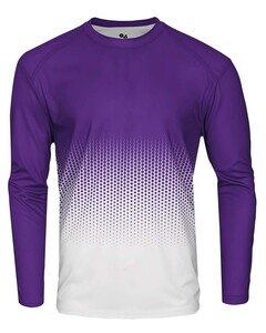 Badger 222400 Purple-HEX YOUTH LONG SLEEVE TEE Purple