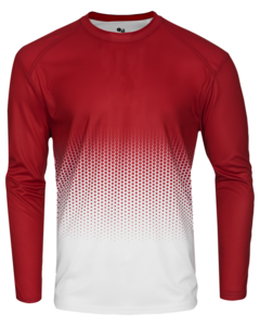 Badger 222400 Red-HEX YOUTH LONG SLEEVE TEE Red