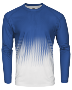 Badger 222400 Blue-HEX YOUTH LONG SLEEVE TEE Blue
