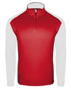 Badger 223100 Red-Breakout Youth 1/4 Zip Red