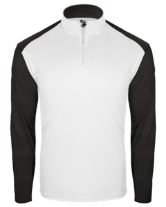 Badger 223100 White-Breakout Youth 1/4 Zip White