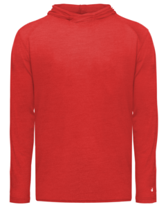 Badger 290500 Red-Tri-Blend Surplice Youth Hood Tee Red