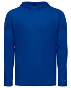 Badger 290500 Blue-Tri-Blend Surplice Youth Hood Tee Blue