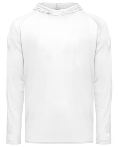 Badger 290500 White-Tri-Blend Surplice Youth Hood Tee White
