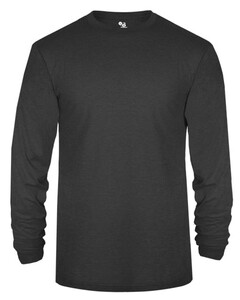 Badger 294400 Black-Tri-Blend L/S Youth Tee Black