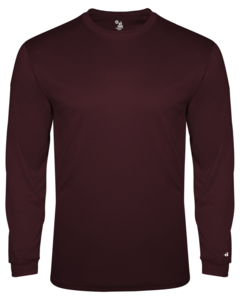 Badger 294400 Maroon-Tri-Blend L/S Youth Tee Maroon