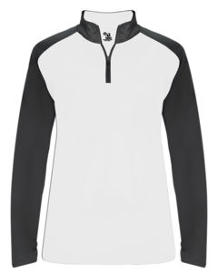 Badger 400800 White-Ultimate Softlock Women's 1/4 Zip White