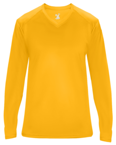 Badger 406400 Yellow-Ultimate Softlock Women's V-Neck L Yellow
