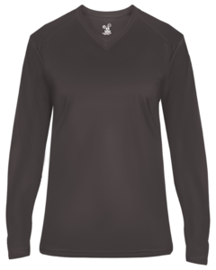 Badger 406400 Gray-Ultimate Softlock Women's V-Neck L Gray