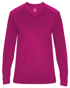 Badger 406400 Pink-Ultimate Softlock Women's V-Neck L Pink