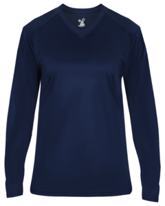 Badger 406400 Navy-Ultimate Softlock Women's V-Neck L Navy