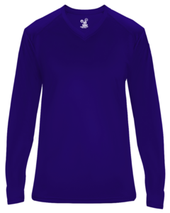 Badger 406400 Purple-Ultimate Softlock Women's V-Neck L Purple
