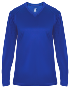 Badger 406400 Blue-Ultimate Softlock Women's V-Neck L Blue