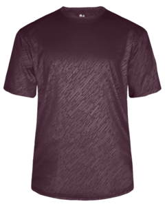 Badger 413100 Maroon-LINE EMBOSSED TEE Maroon