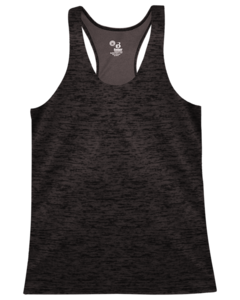 Badger 416100 Black-Tonal Blend Racerback Tank Black
