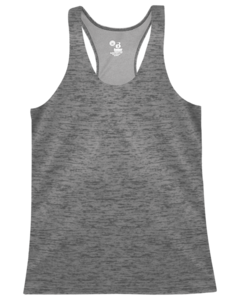Badger 416100 Gray-Tonal Blend Racerback Tank Gray