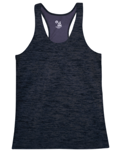 Badger 416100 Navy-Tonal Blend Racerback Tank Navy