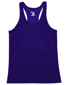 Badger 416100 Purple-Tonal Blend Racerback Tank Purple