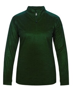 Badger 417300 Green-Tonal Blend Women's 1/4 Zip Green