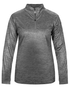 Badger 417300 Gray-Tonal Blend Women's 1/4 Zip Gray