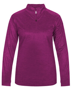 Badger 417300 Pink-Tonal Blend Women's 1/4 Zip Pink