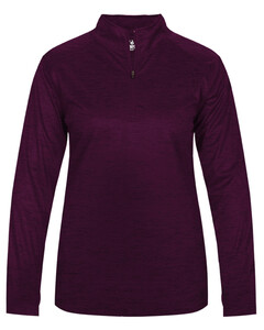 Badger 417300 Maroon-Tonal Blend Women's 1/4 Zip Maroon