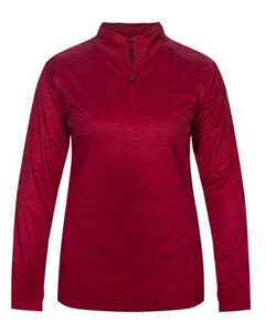 Badger 417300 Red-Tonal Blend Women's 1/4 Zip Red