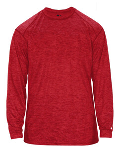 Badger 417400 Red-Tonal Blend L/S Tee Red