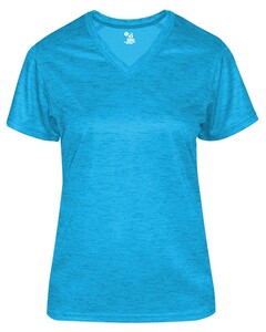 Badger 417500 Blue-Green-Tonal Blend Women's V-Neck Tee Blue-Green