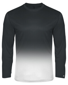 Badger 420400 Black-Ombre L/S Tee Black