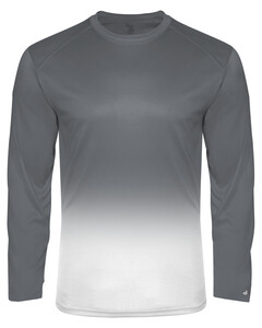 Badger 420400 Gray-Ombre L/S Tee Gray