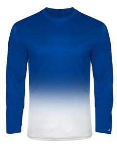 Badger 420400 Blue-Ombre L/S Tee Blue