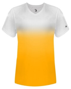 Badger 420700 Yellow-Ombre Women's V-Neck Tee Yellow