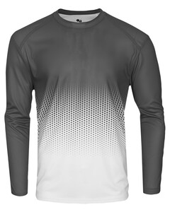 Badger 422400 Gray-HEX LONG SLEEVE TEE Gray