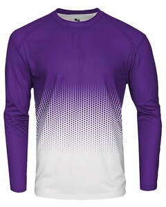 Badger 422400 Purple-HEX LONG SLEEVE TEE Purple