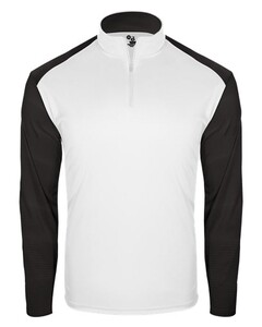 Badger 423100 White-Breakout 1/4 Zip White