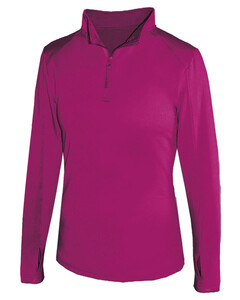 Badger 428600 Pink-1/4 Zip Women's Lightweight Pullover Pink