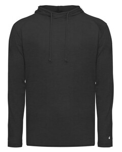 Badger 490500 Black-Tri-Blend Surplice Hood Tee Black