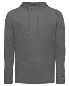 Badger 490500 Gray-Tri-Blend Surplice Hood Tee Gray