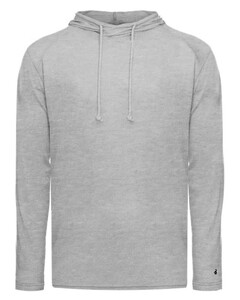 Badger 490500 Gray-Tri-Blend Surplice Hood Tee Gray