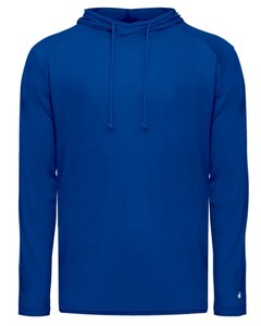Badger 490500 Blue-Tri-Blend Surplice Hood Tee Blue