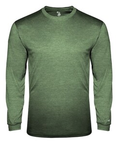 Badger 494400 Green-Tri-Blend L/S Tee Green