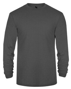 Badger 494400 Gray-Tri-Blend L/S Tee Gray