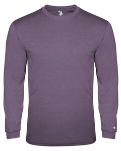 Badger 494400 Purple-Tri-Blend L/S Tee Purple
