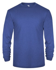 Badger 494400 Blue-Tri-Blend L/S Tee Blue